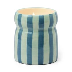Paddywax Striped candle - Cabana - cyan/green (Blue)