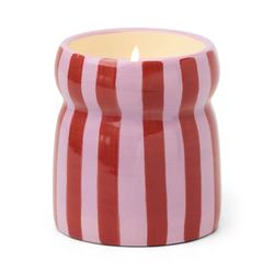 Paddywax Striped candle - Cabana - pink/red (pink)