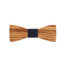 Mr. Célestin Wooden bow tie Chicago - Zebra - beige (ZEBRA)
