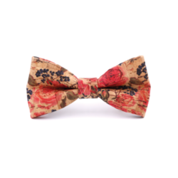 Mr. Célestin Fliege aus Korken - Guarda - braun/pink (Red Flowers)