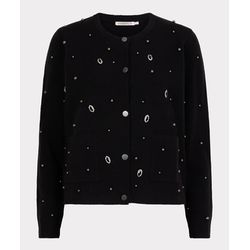 Esqualo Cardigan mit Schmucksteinen - schwarz (BLACK)