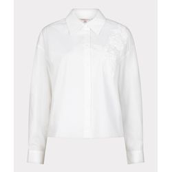 Esqualo Cropped Bluse mit Blumendetail - weiß (Off White)