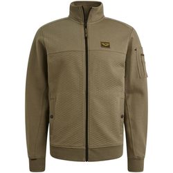 PME Legend Sweat jacket with jacquard pattern - green (Green)