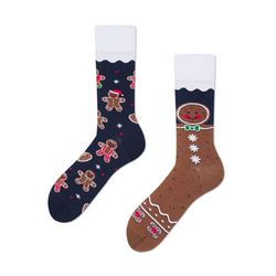 Many Mornings Socks - Cookie Christmas - blue/brown (00)