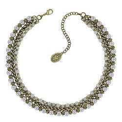 Konplott Necklace - La Comtesse II - brown/white/gold (0040)