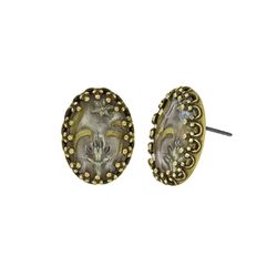 Konplott Stud earrings - Chinoiserie - brown (0040)