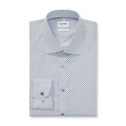 Olymp Hemd mit Minimal-Dessin - grau (75)