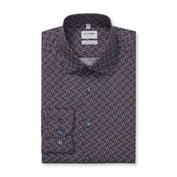 Olymp Body Fit: Businesshemd - blau/rot (18)