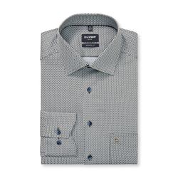 Olymp Modern Fit: Business Shirt - gray/green (48)