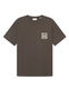 Les Deux T-Shirt mit Logoprint - braun (844)