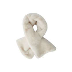 Oui Cozy faux fur scarf with two styling options - white (1088)