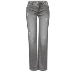Street One Studio Jeans avec détails délavés - gris (17488)