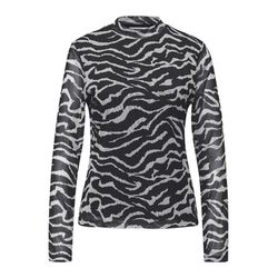 Street One Studio Gemustertes Mesh-Shirt - grau (26394)