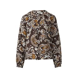 s.Oliver Red Label Structured blouse in viscose blend with all-over print  - brown (89A2)