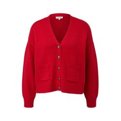 s.Oliver Red Label Cardigan with metal buttons and patch pockets  - red (3384)