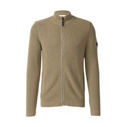 s.Oliver Red Label Struktur-Strickjacke mit Eingrifftaschen und Reißverschluss - beige (80W0)