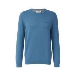 s.Oliver Red Label Strickpullover mit Logo-Stickerei - blau (6244)