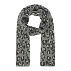 s.Oliver Black Label Knitted scarf with leopard print - gray (98X2)
