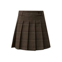 Q/S designed by Karominirock mit Falten   - braun (89N0)