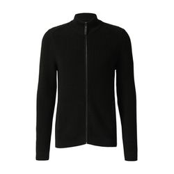 s.Oliver Red Label Struktur-Strickjacke mit Eingrifftaschen und Reißverschluss - schwarz (9999)