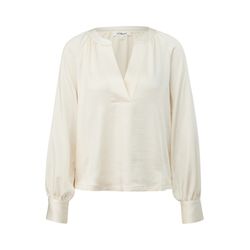 s.Oliver Red Label Tunic blouse made of satin fabric - white (0402)