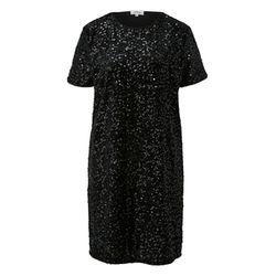 s.Oliver Red Label Sequin dress with short sleeves - black (9999)