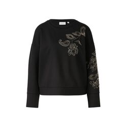 comma Sweatshirt with embroidery - black (99E1)
