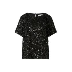 comma Elegantes Shirt mit Allover-Pailletten  - schwarz (99L9)