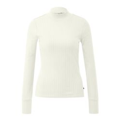 Q/S designed by Slim-fit long sleeve shirt with ribbed texture  - white (0200)