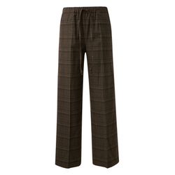 Q/S designed by Karohose mit elastischem Bund  - braun (89N0)