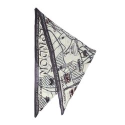 comma Gemusterter Schal aus Baumwoll-Modalmix   - braun/weiß (83E1)