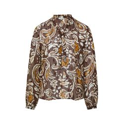 s.Oliver Red Label Semi-transparent chiffon blouse with an all-over print - brown (89A2)