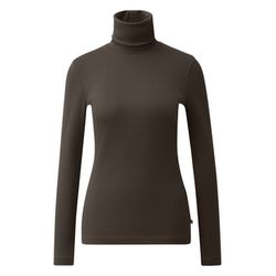 Q/S designed by Cotton turtleneck T-shirt   - brown (8947)