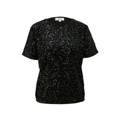 s.Oliver Red Label Pailletten-Shirt mit Innenfutter - schwarz (9999)