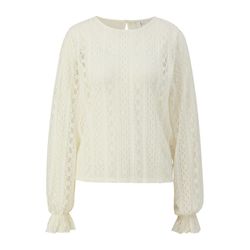 Q/S designed by Slightly transparent blouse shirt - white (0200)