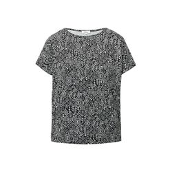 s.Oliver Red Label Relaxed-fit T-shirt with an all-over pattern - black (99B0)