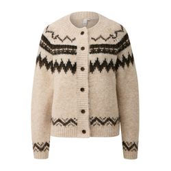 Q/S designed by Knitted winter jacket with jacquard pattern  - white (02X0)