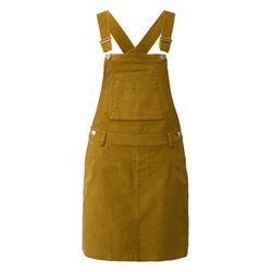 Q/S designed by Mini-Latzkleid aus Cord - braun/gelb (8504)