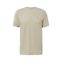 s.Oliver Red Label Heavy Jersey T-Shirt mit Crew Neck und Logo-Print - beige (8161)