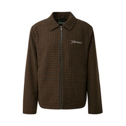 Q/S designed by Hemdjacke aus Wollmischung in Hahnentrittdessinierung - braun (89N0)