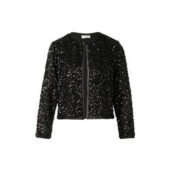 comma Blusenjacke mit Allover-Pailletten  - schwarz (99L9)