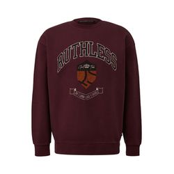 Q/S designed by Washed sweatshirt with front print - red (49D0)