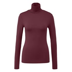 Q/S designed by Slim-fit long-sleeved shirt with turtleneck - red (3900)