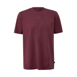 Q/S designed by Basic Rundhals T-Shirt mit Logo-Druck - rot (4923)