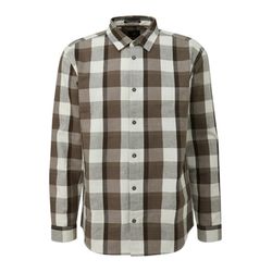 Q/S designed by Kariertes Flanellhemd mit Kentkragen - braun (03N0)