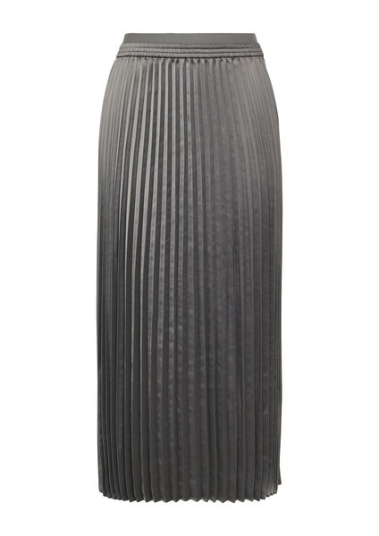 Black Label Longue jupe plissée en satin avec élastique à