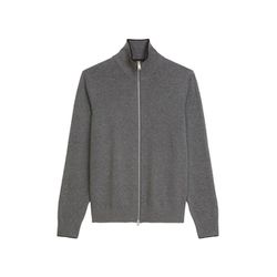 Marc O'Polo Zipped cardigan with stand up collar - gray (969)