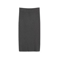 Marc O'Polo Ribbed knit skirt shaped from a soft virgin wool blend - gray (975)