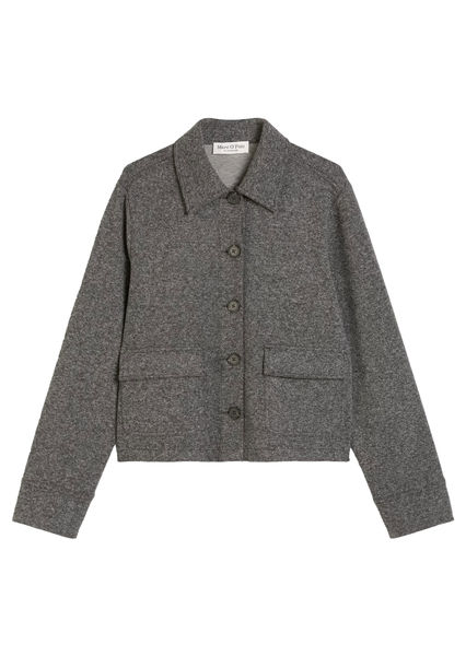 Marc O'Polo Tweed-Jerseyjacke regular aus Organic Cotton-Mix - grau (K77)