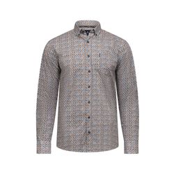 State of Art Shirt with all-over pattern - blue/white/gold (1484)